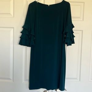 green midi dress